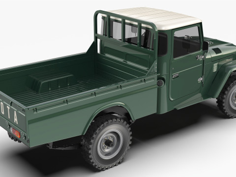Toyota Land Cruiser FJ45 Pickup 1978 Modello 3D