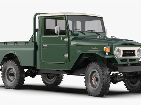 Toyota Land Cruiser FJ45 Pickup 1978 Modello 3D
