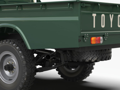 Toyota Land Cruiser FJ45 Pickup 1978 Modello 3D