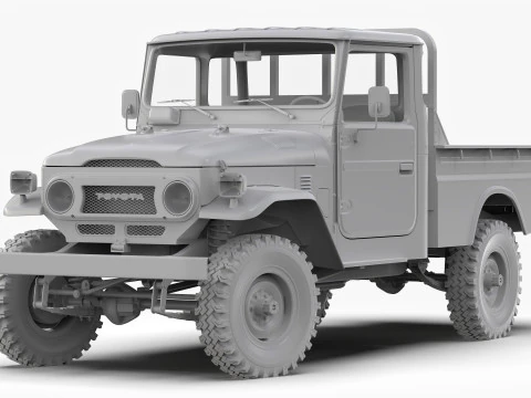 Toyota Land Cruiser FJ45 Pickup 1978 3D Model