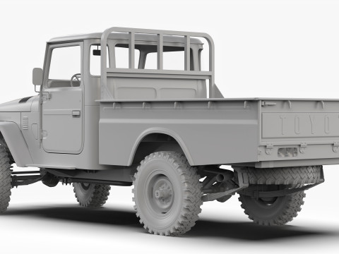 Toyota Land Cruiser FJ45 Pickup 1978 Modello 3D