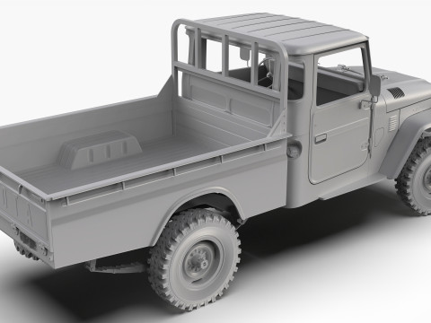 Toyota Land Cruiser FJ45 Pickup 1978 Modello 3D