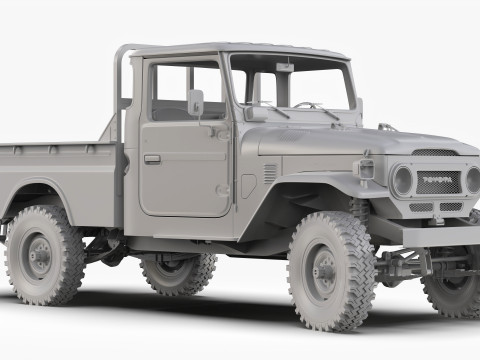 Toyota Land Cruiser FJ45 Pickup 1978 Modello 3D