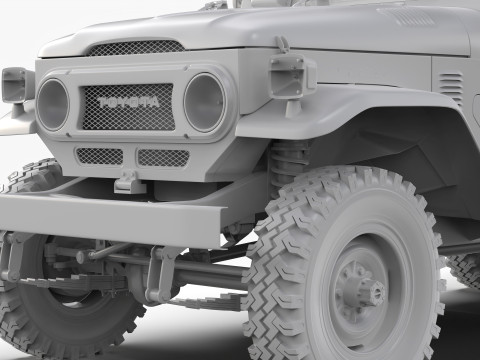 Toyota Land Cruiser FJ45 Pickup 1978 Modello 3D