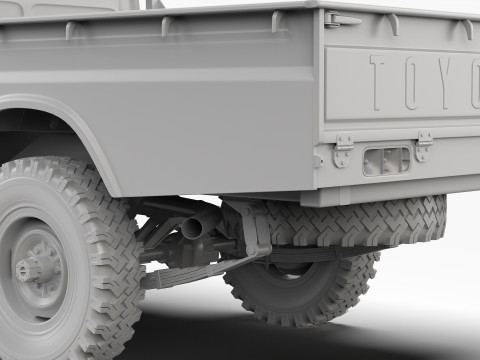 Toyota Land Cruiser FJ45 Pickup 1978 Modello 3D