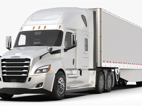 Freightliner Cascadia 2017 - Present HQ Interior 3D Model