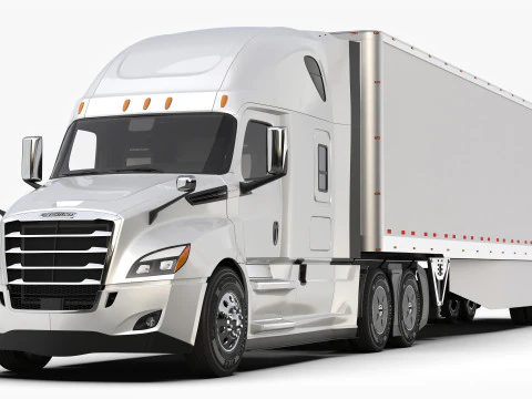 Freightliner Cascadia 2017 - Present HQ Interior 3D Model