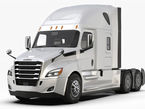 Freightliner Cascadia 2017 - Present HQ Interior 3D Model
