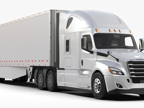 Freightliner Cascadia 2017 - Present HQ Interior 3D Model
