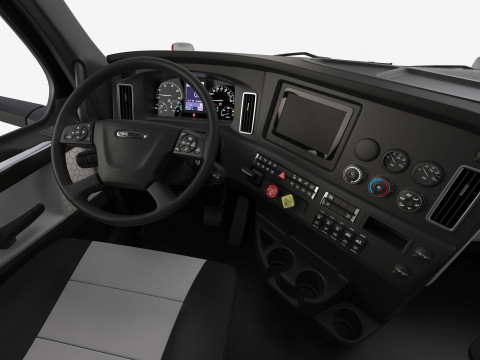 Freightliner Cascadia 2017 - Present HQ Interior 3D Model