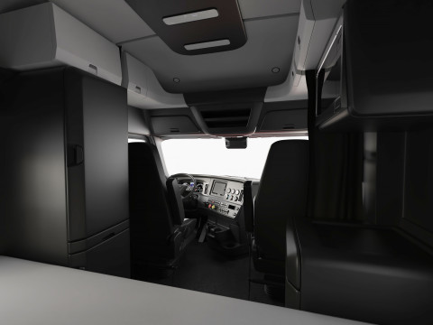 Freightliner Cascadia 2017 - Present HQ Interior 3D Model