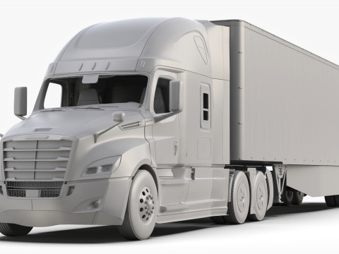 Freightliner Cascadia 2017 - Present HQ Interior 3D Model