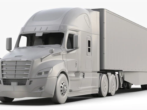 Freightliner Cascadia 2017 - Present HQ Interior 3D Model
