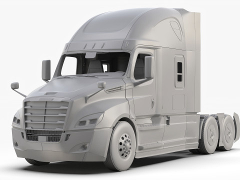 Freightliner Cascadia 2017 - Present HQ Interior 3D Model