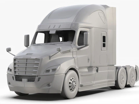 Freightliner Cascadia 2017 - Present HQ Interior 3D Model