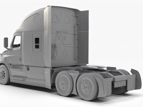 Freightliner Cascadia 2017 - Present HQ Interior 3D Model