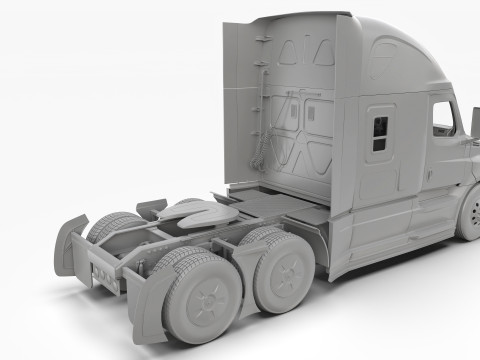 Freightliner Cascadia 2017 - Present HQ Interior 3D Model