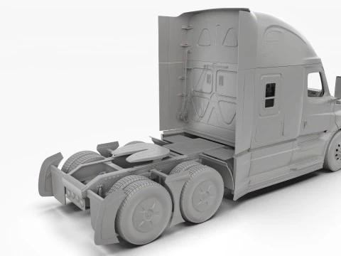 Freightliner Cascadia 2017 - Present HQ Interior 3D Model