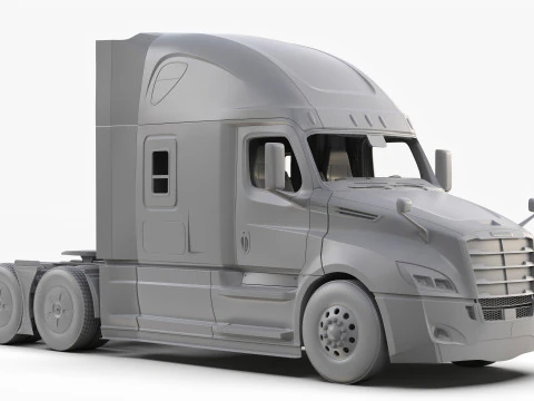 Freightliner Cascadia 2017 - Present HQ Interior 3D Model