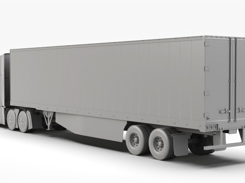 Freightliner Cascadia 2017 - Present HQ Interior 3D Model