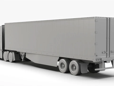 Freightliner Cascadia 2017 - Present HQ Interior 3D Model