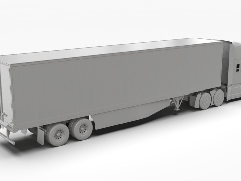 Freightliner Cascadia 2017 - Present HQ Interior 3D Model