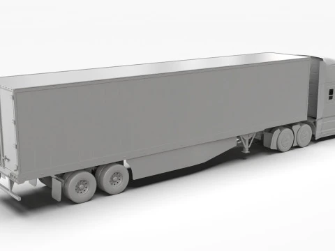 Freightliner Cascadia 2017 - Present HQ Interior 3D Model