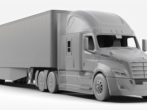 Freightliner Cascadia 2017 - Present HQ Interior 3D Model