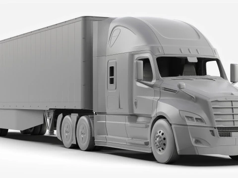 Freightliner Cascadia 2017 - Present HQ Interior 3D Model