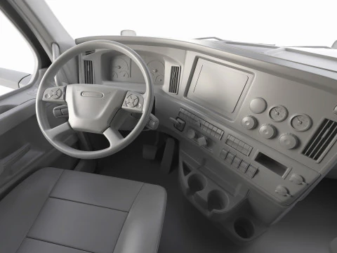 Freightliner Cascadia 2017 - Present HQ Interior 3D Model