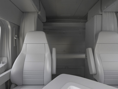 Freightliner Cascadia 2017 - Present HQ Interior 3D Model