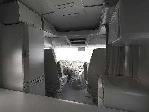 Freightliner Cascadia 2017 - Present HQ Interior 3D Model