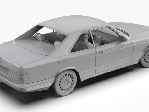 Mercedes Benz 560 SEC W126 1986 - 1991 3Dモデル