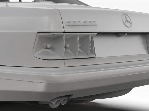 Mercedes Benz 560 SEC W126 1986 - 1991 3Dモデル