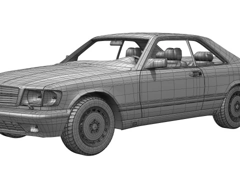 メルセデスベンツ 560 SEC W126 1986 - 1991 3Dモデル