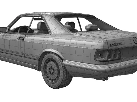 メルセデスベンツ 560 SEC W126 1986 - 1991 3Dモデル