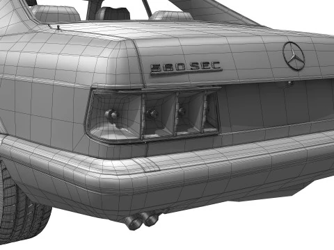 メルセデスベンツ 560 SEC W126 1986 - 1991 3Dモデル