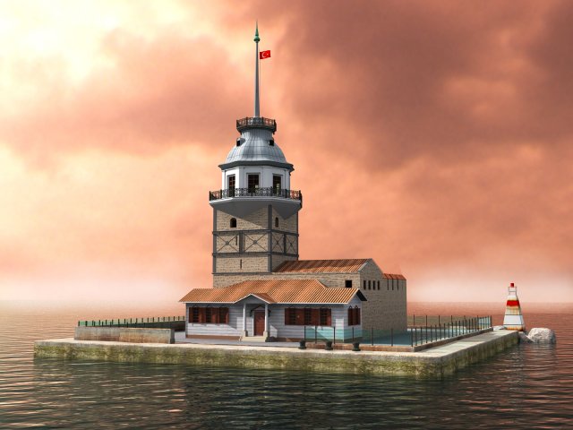 maidens tower 3D 模型 .c4d .max .obj .3ds .fbx .stl .blend