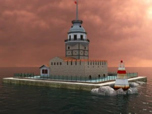 torre delle fanciulle Modello 3D