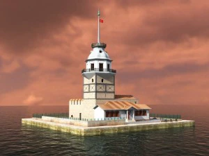 torre delle fanciulle Modello 3D
