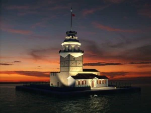 torre delle fanciulle Modello 3D