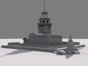 torre delle fanciulle Modello 3D