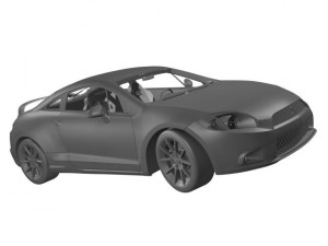 mitsubishi eclipse gt 2012 3D 模型