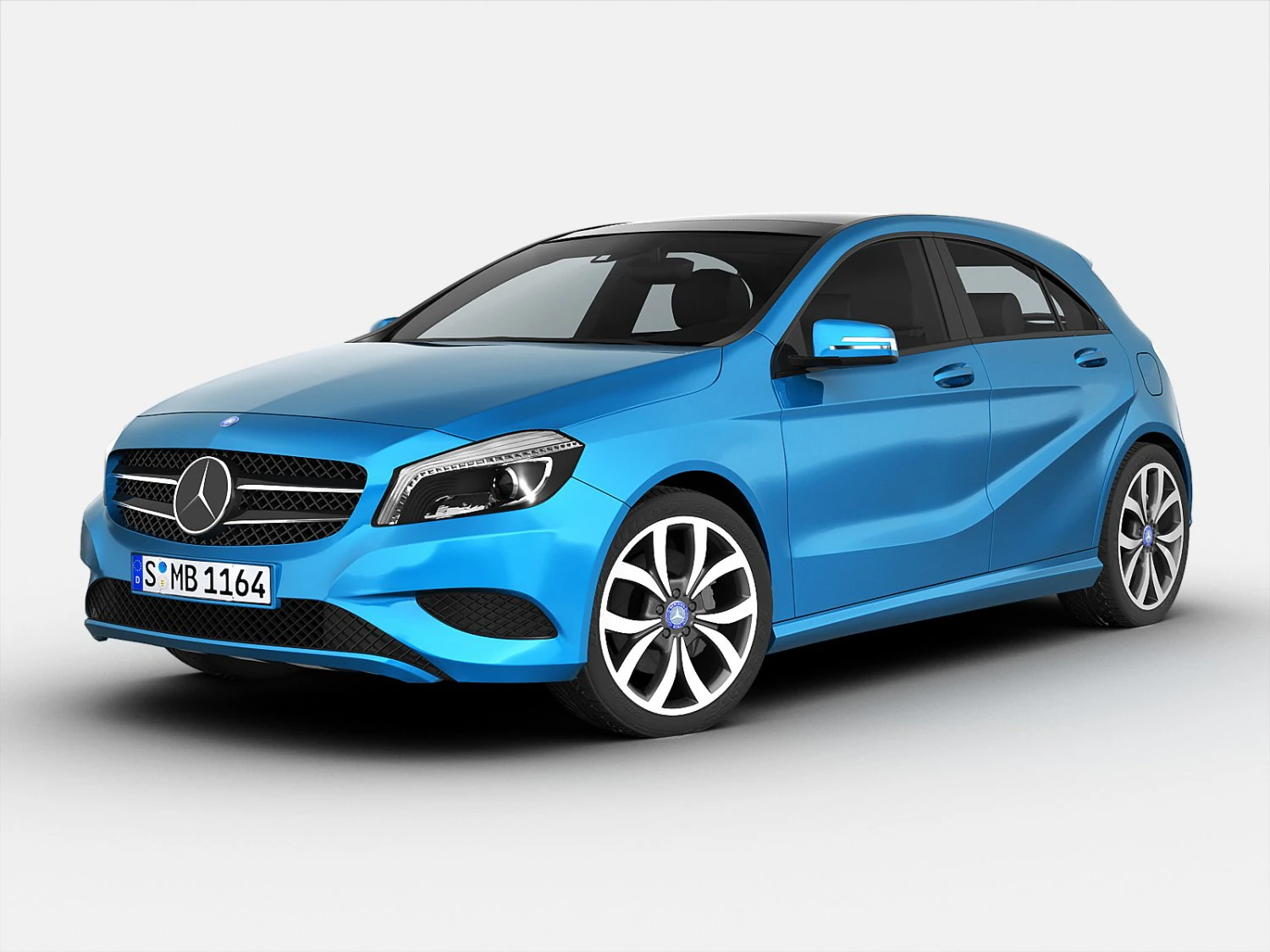 mercedes a class 2013 3D Model .c4d .max .obj .3ds .fbx .stl .blend 