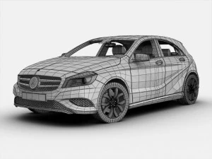 mercedes a class 2013 3D Model