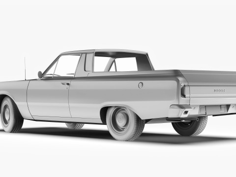 道奇 Valiant Ute VF 1967 - 1969 3D 模型