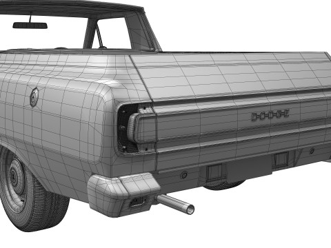 道奇 Valiant Ute VF 1967 - 1969 3D 模型