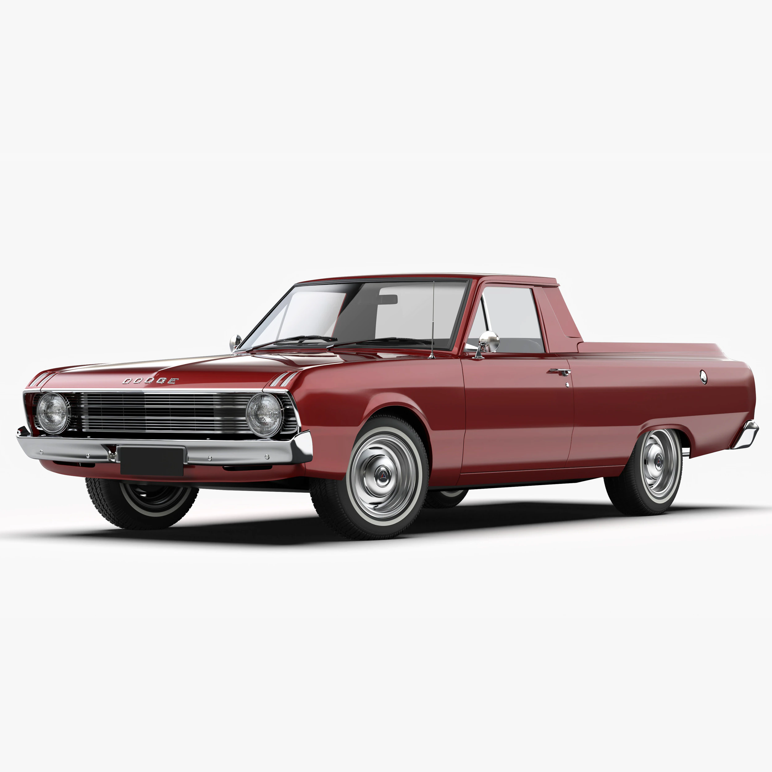 Dodge Valiant Ute VF 1967 - 1969 3D Model .c4d .max .obj .3ds .fbx .stl .blend 
