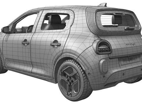 ルノー トゥインゴ E-テック エレクトリック 2027 3Dモデル
