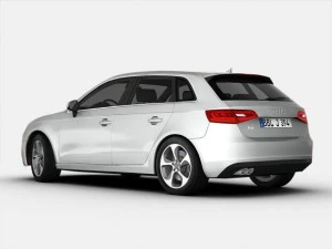 audi a3 sportback 2013 3D Model